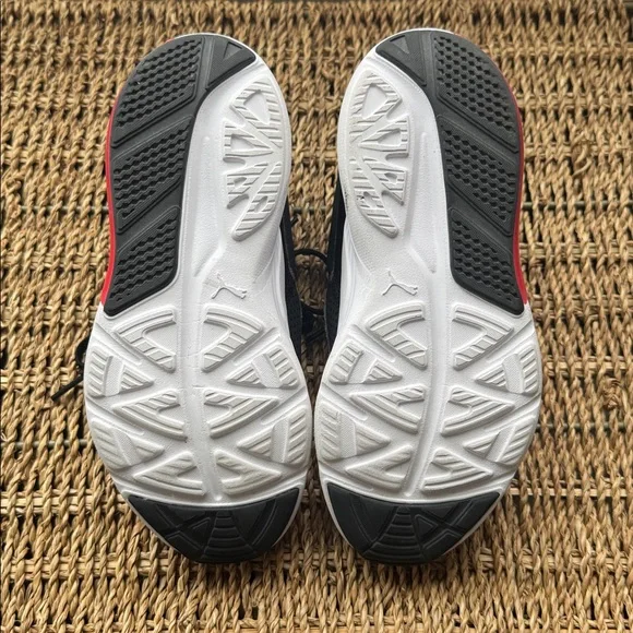 Kids Puma Black and Red Athletic Shoes - Picture 3 of 5